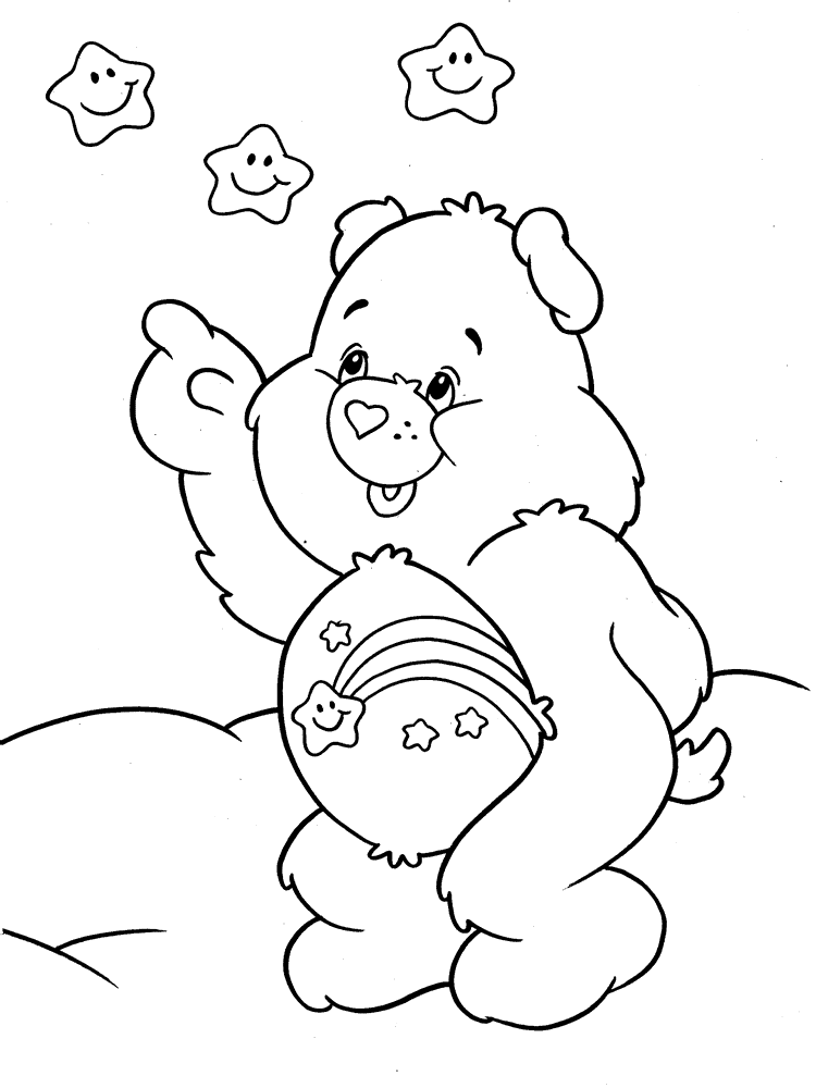 Ведмедик збуває бажання Розмальовки Розмальовки Турботливі ведмедики
